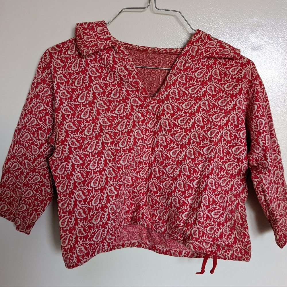70s cropped blouse